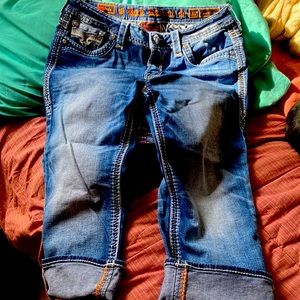 Jeans blue rock revival size 31 glade easy crop